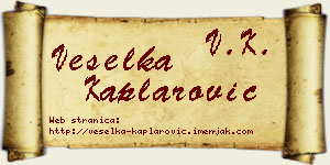 Veselka Kaplarović vizit kartica